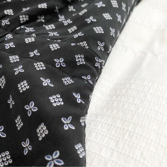 Club MONACO ADELINE 100% SILK BLACK WHITE PATTERN STRAPLESS CUT OUT MINI DRESS - Picture 8 of 10